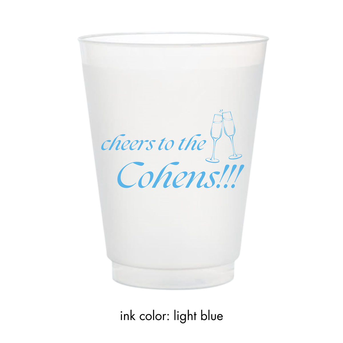 Cheers to Champagne Flute Frosted Cups