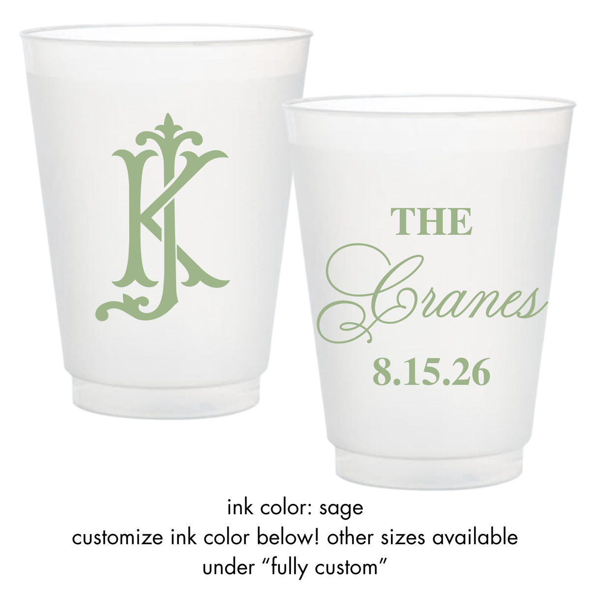 Classic Duogram Frosted Cups