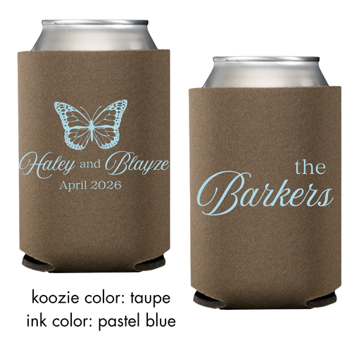 Butterfly + Name Koozies