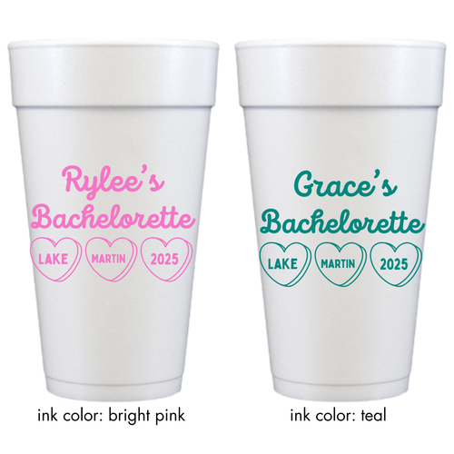 Candy Heart Foam Cups
