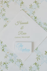 Custom wedding cocktail napkins with matches