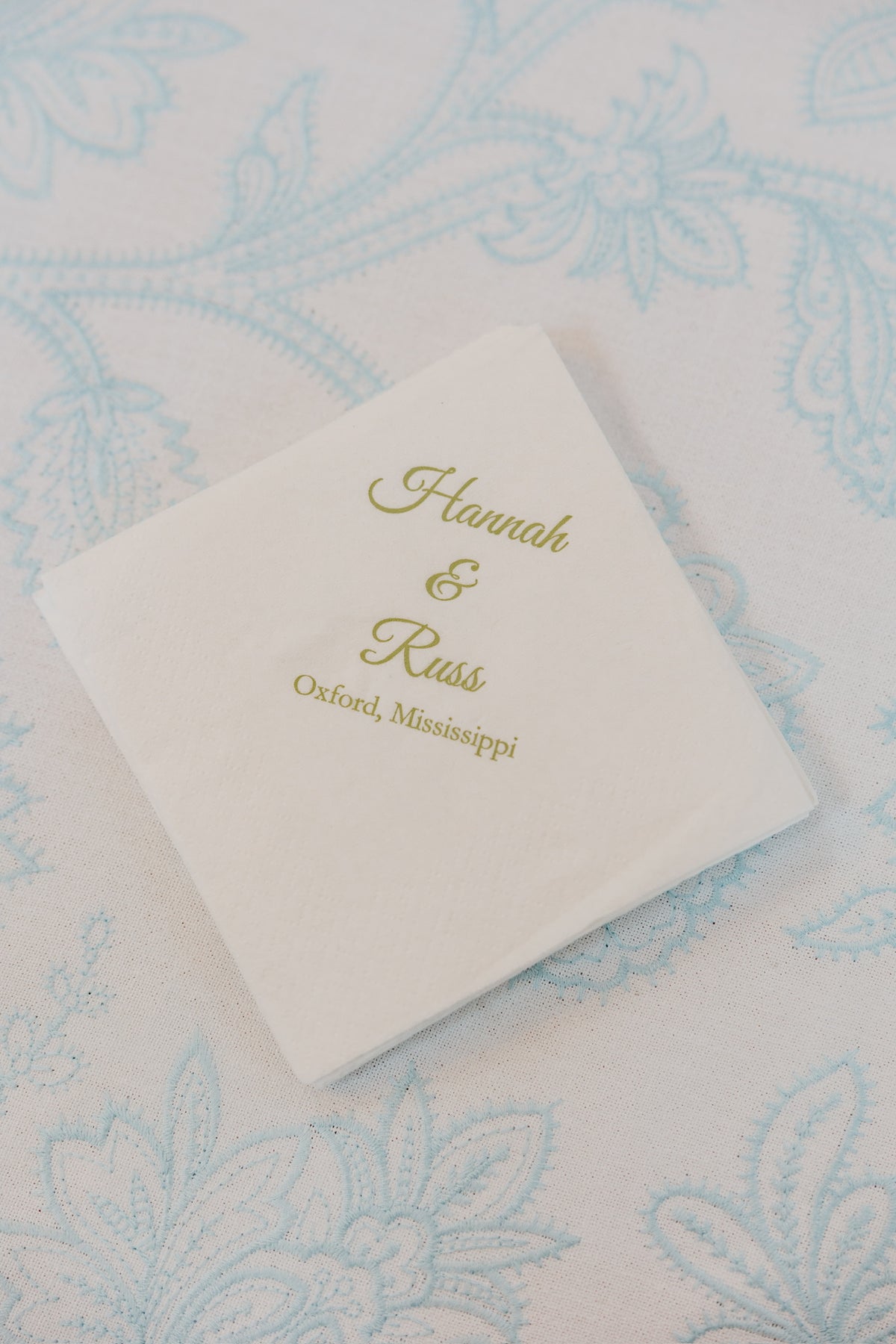 Custom wedding cocktail napkin
