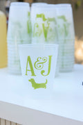 Solid Dog frosted cup with monogram