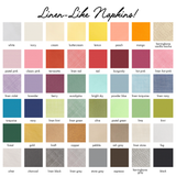 Custom Linen-Like Cocktail Napkin - napkin color chart