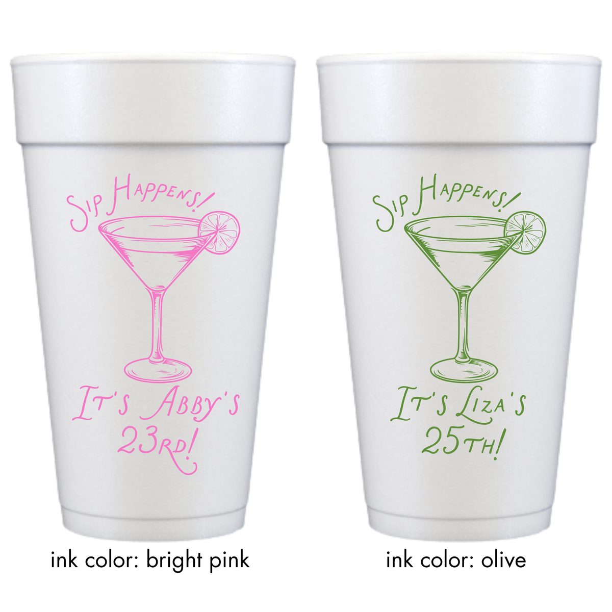 Sip Happens Foam Cups