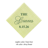 Fancy Script Linen-Like Napkins