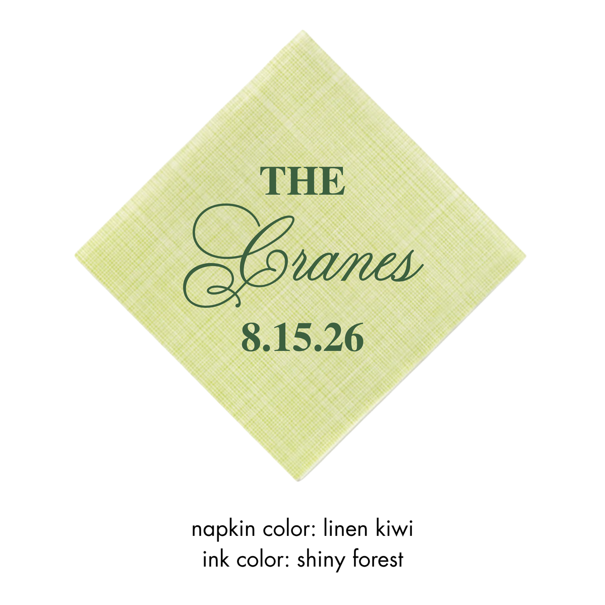 Fancy Script Linen-Like Napkins
