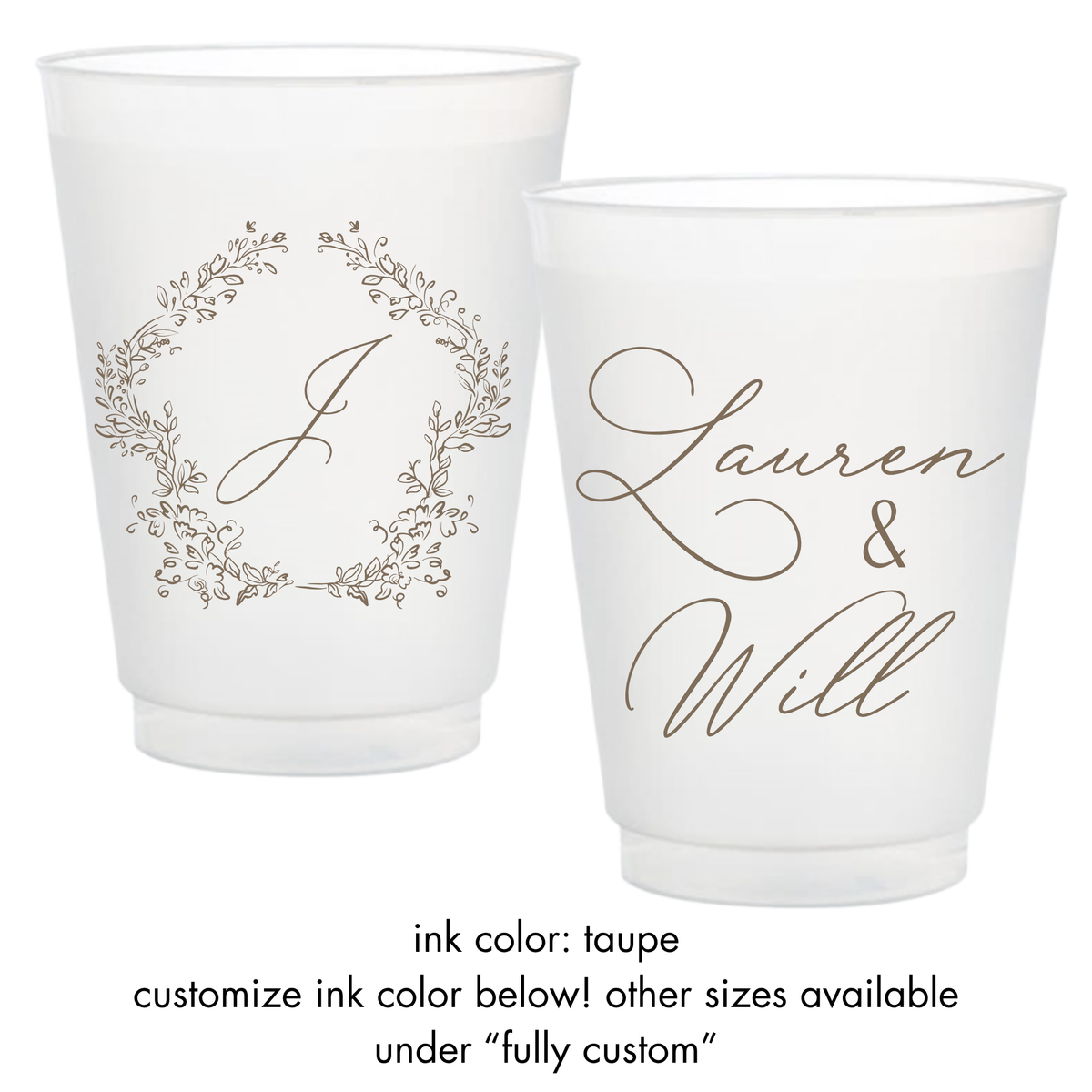 Dainty Floral Frosted Cups