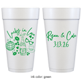 Lucky in Love Foam Cups