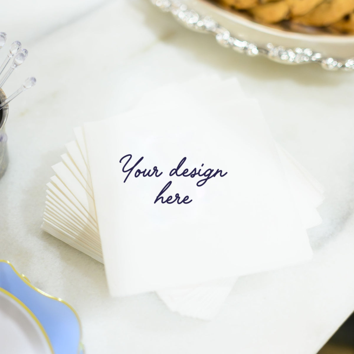 Custom Traditional Cocktail Napkins - your design here