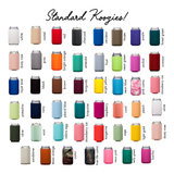 Koozie color chart
