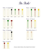 Stir stick shape and color chart